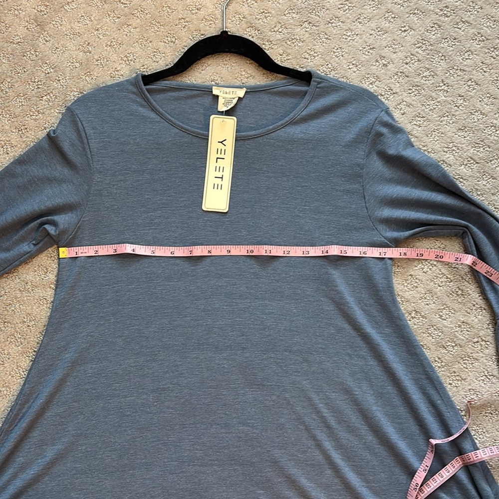 Yelete Blue Bell Sleeve Blouse - NWOT - Picture 7 of 12